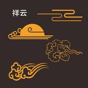 中式祥云图案设计元素设计图