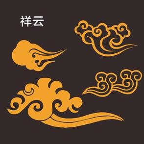 中式祥云图案设计元素设计图